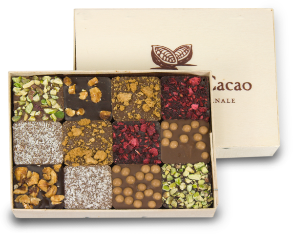 COMPTOIR DU CACAO COFFRET PRALINE NOIR ET LAIT 0.12KG